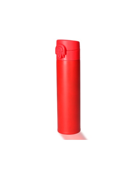 Termo liderpapel acero inoxidable con doble cobertura y sistema de apertura facil con boton 330 ml
