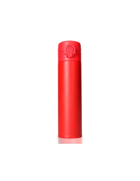 Termo liderpapel acero inoxidable con doble cobertura y sistema de apertura facil con boton 330 ml