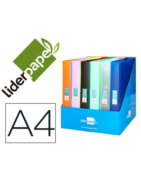 Carpeta liderpapel 4 anillas 25mm mixtas...