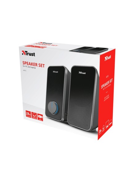 Altavoces trust arys 2.0 potencia maxima 28w...