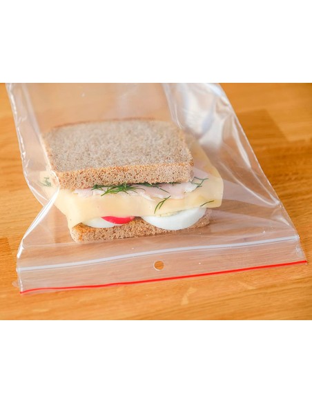 Bolsa plastico autocierre q-connect 100x150 mm paquete de 100 unidades