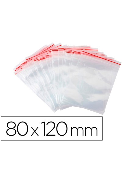 Bolsa plastico autocierre q-connect 80x120 mm...