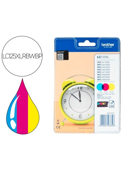 Ink-jet brother mfc-j4410dw/ mfc-j6920dw / mfc-j4510dw / mfc-j6520dw / mfc-j6720dw tricolor alta capacidad 1200