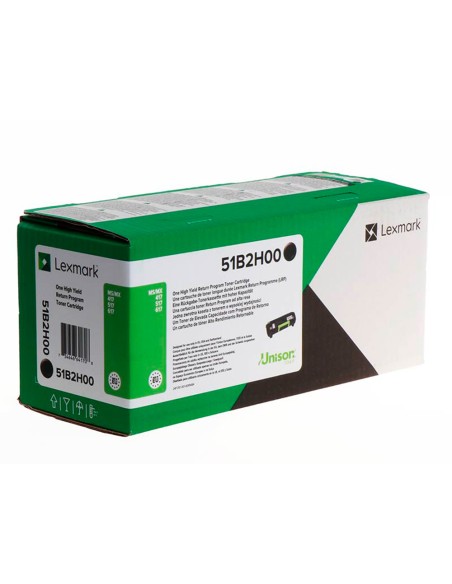 Toner lexmark laser 51b2h00 ms417 / mx417 negro 8500 paginas