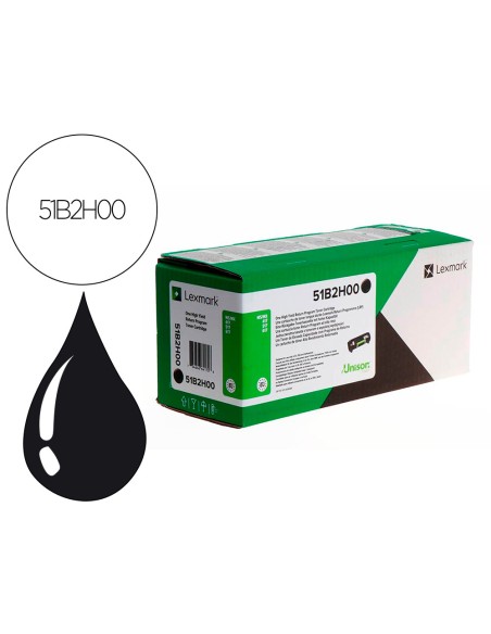Toner lexmark laser 51b2h00 ms417 / mx417 negro 8500 paginas
