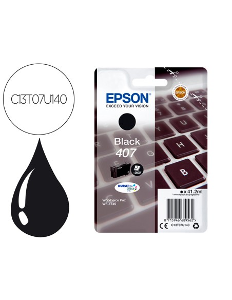 Ink-jet epson 407l clavier wf-4745 series negro 2900 paginas