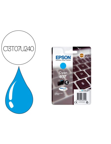 Ink-jet epson 407l clavier wf-4745 series cian...
