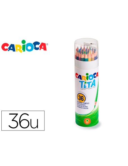 Lapices de colores carioca tita mina 3 mm tubo...
