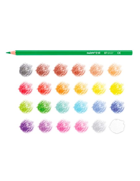 Lapices de colores carioca tita mina 3 mm tubo...