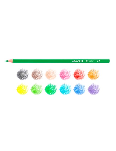 Lapices de colores carioca tita mina 3 mm tubo metal 12 colores surtidos + sacapuntas