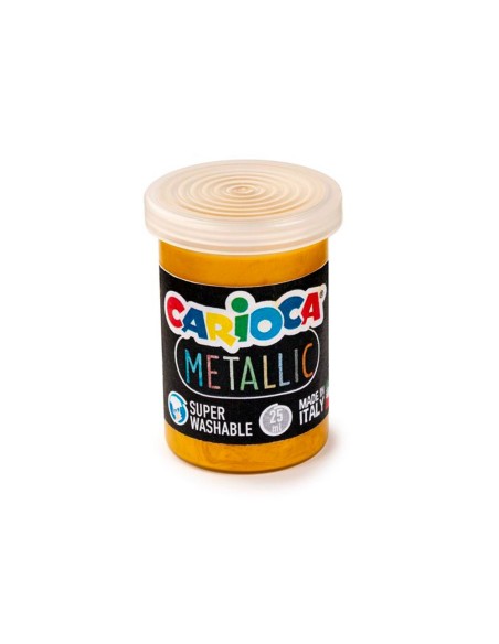 Tempera escolar carioca metallic bote 25 ml...