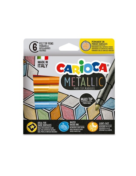 Rotulador carioca metallic punta maxi 6 mm caja...
