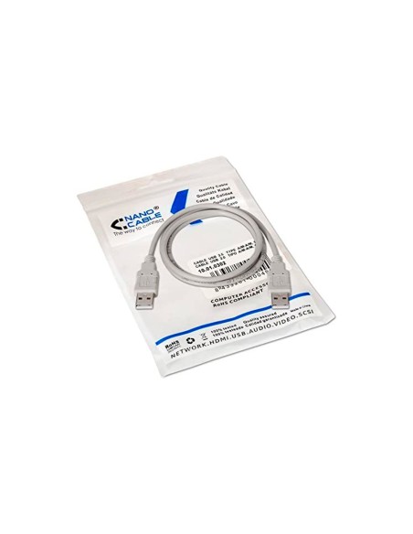 Cable usb nanocable 2.0 tipo a/m-a/m color gris longitud 1 m