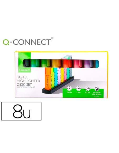 Rotulador q-connect fluorescente pastel punta...