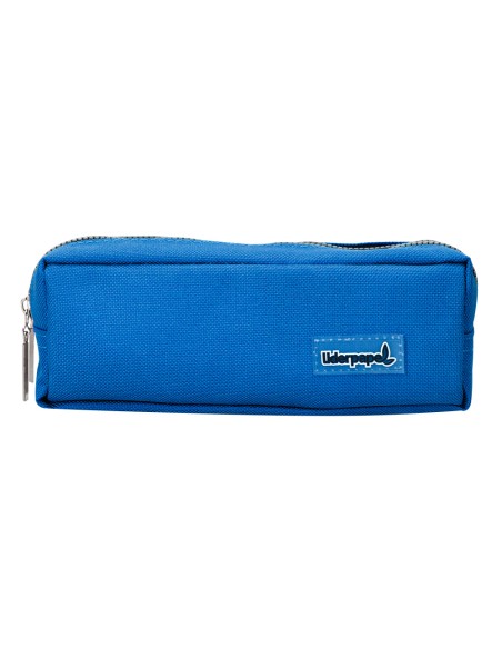 Bolso escolar liderpapel portatodo rectangular 2 bolsillos azul 185x55x70 mm