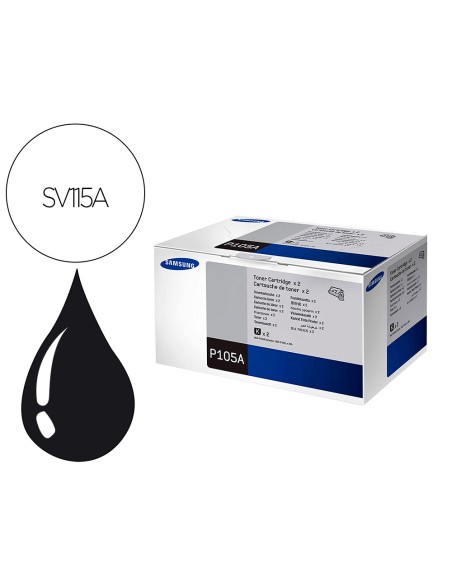 Toner hp-samsung laser sv115a multifunctions monochromes mlt-p1052a negro 5000 paginas pack 2 unidades