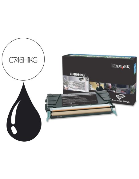 Toner lexmark laser c746h1kg c746 / c748 negro...
