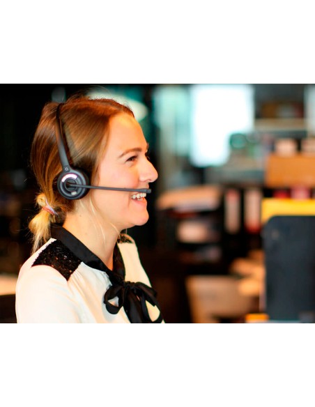 Auricular accutone dw1b inalambrico biaural con tecnologia eco dect conexion rj usb 9 horas de bateria 400