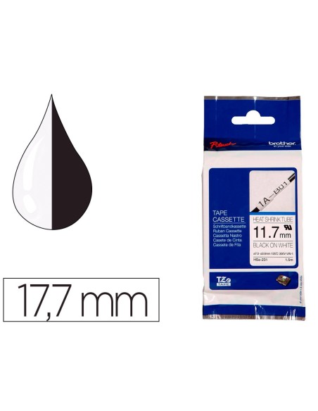 Cinta brother hse 231 termoretractible 11,7 mm...
