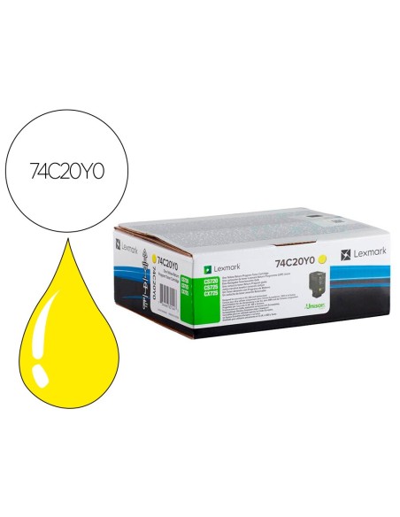 Toner lexmark laser 74c20y0 cx725de / cs720de /...