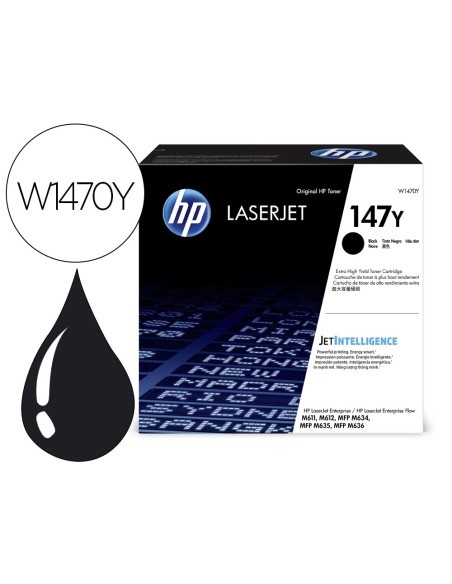 Toner hp 147y enterprise m611dn / m612dn /...
