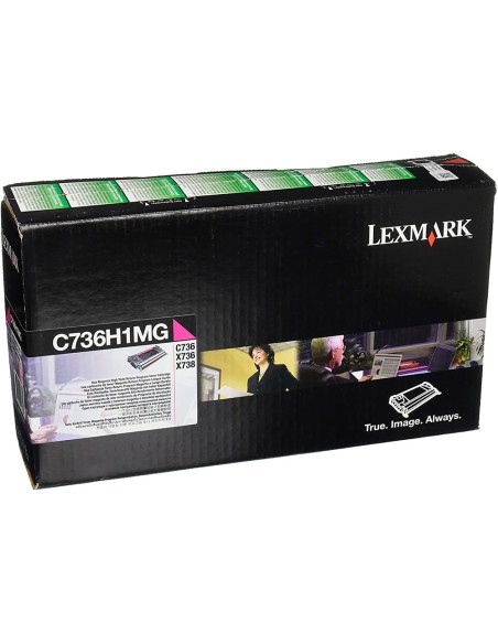 Toner laser lexmark c736h1mg magenta 10000 paginas