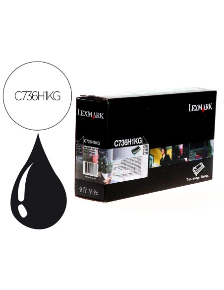 Toner laser lexmark c736h1kg 12000 paginas
