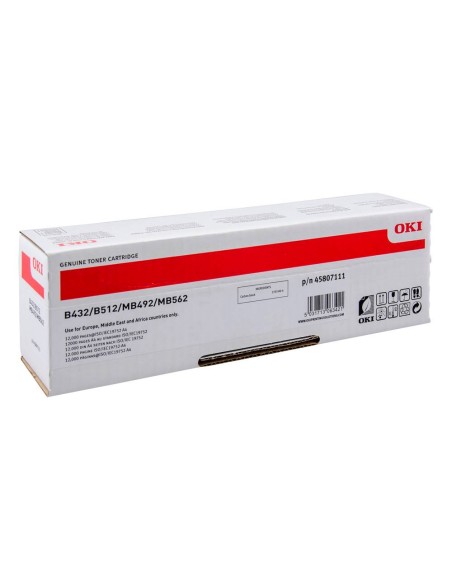 Toner oki n45807111 negro 12000 paginas