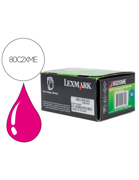 Toner laser lexmark 80c2xme magenta 4000 paginas