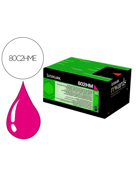 Toner laser lexmark 80c2hme magenta 3000 paginas