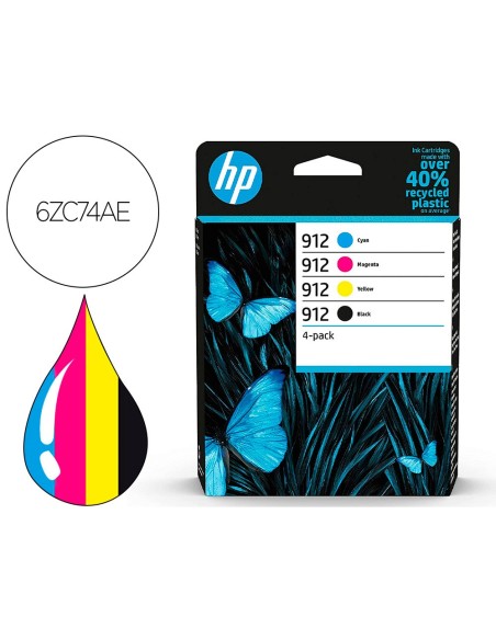 Toner hp 912 -6zc74ae multi pack negro / cian /...