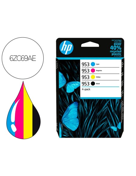 Ink-jet hp 953 bk/cmy 6zc69ae multipack negro/...