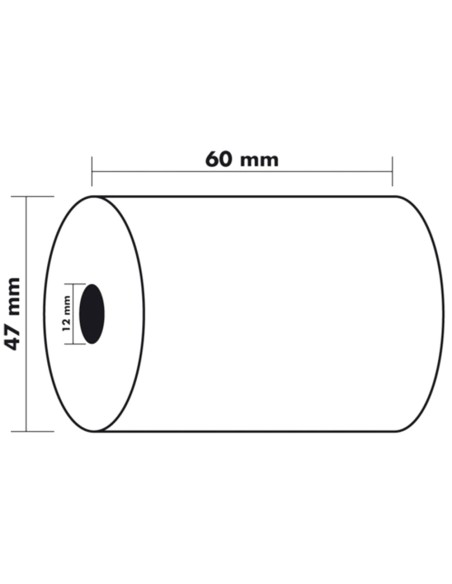Rollo sumadora exacompta termico 60 mm x 47 mm 55 g/m2