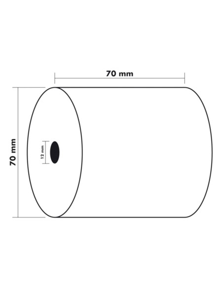 Rollo sumadora exacompta electro offset 70 mm x 70 mm 60 g/m2