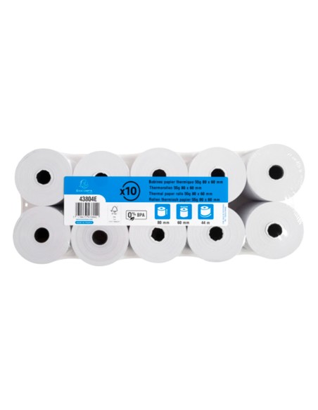 Rollo sumadora exacompta termico 80 mm x 60 mm 48 g/m2