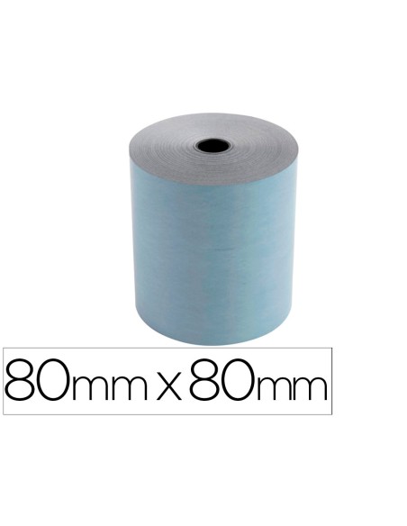 Rollo sumadora exacompta safe contact termico 80 mm x 80 mm 52 g/m2