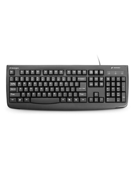 Teclado kensington pro fit lavable 104 teclas con cable color negro 455x220x40 mm