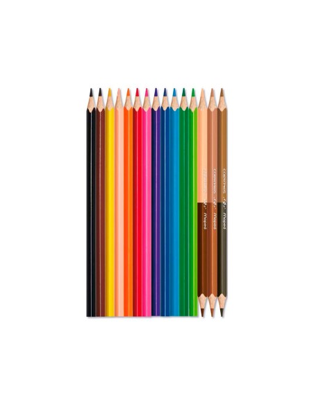 Lapices de colores maped color peps world caja de 12 colores surtidos + 3 duo tonos de piel