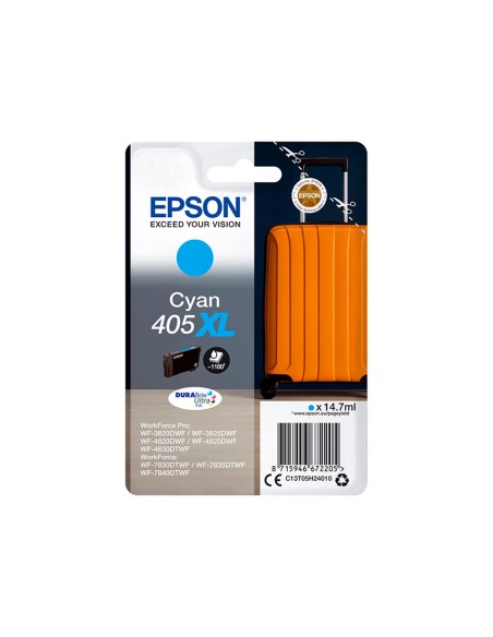 Ink-jet epson 405 xl wf-3820dwf / wf-4820dwf / wf-7830dtwf / wf-7840dtwf alta capacidad cian
