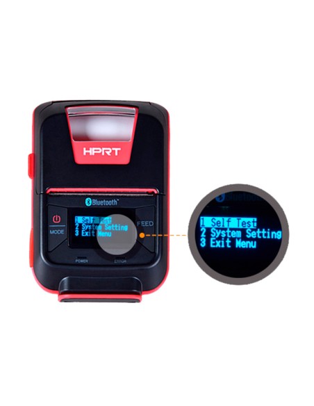 Impresora de etiquetas hprt hm-200 portatil termica visor oled ancho de papel 58 mm bateria ion de litio