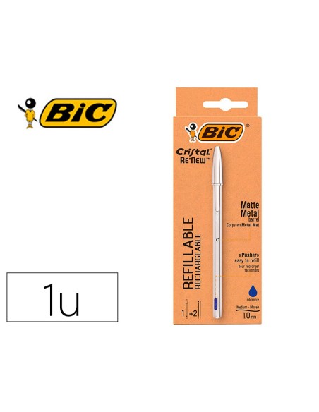 Boligrafo bic cristal renew tinta azul con...