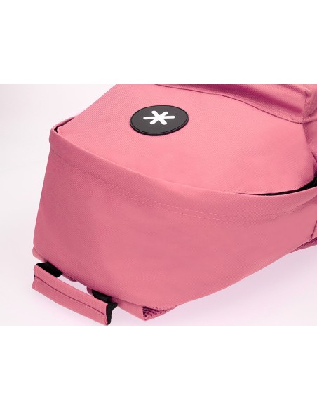 Cartera antartik mochila con asa y bolsillos con cremallera color coral 310x160x410 mm