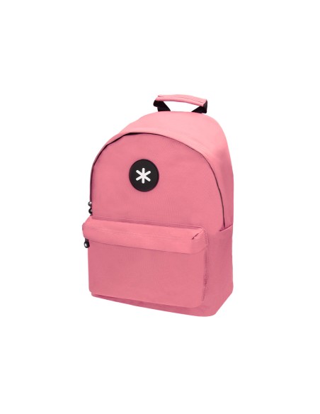 Cartera antartik mochila con asa y bolsillos con cremallera color coral 310x160x410 mm