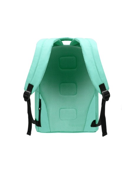 Cartera antartik mochila con asa y bolsillos con cremallera color verde menta 310x160x410 mm