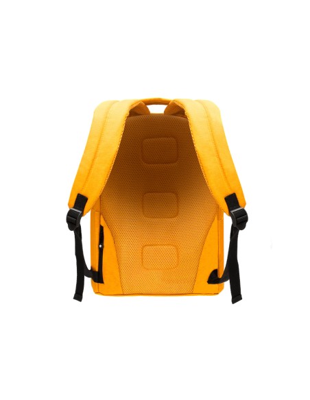 Cartera antartik mochila con asa y bolsillos con cremallera color mostaza 310x160x410 mm