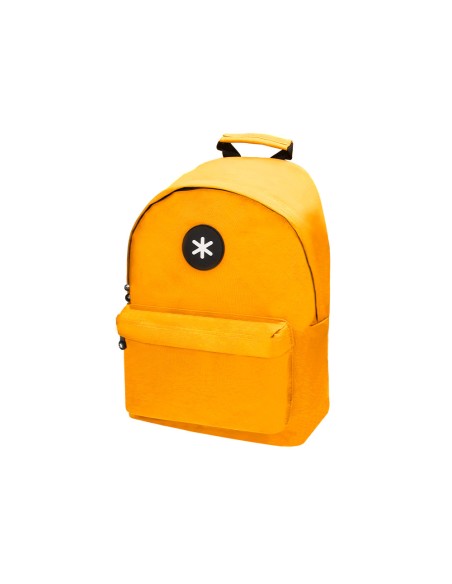 Cartera antartik mochila con asa y bolsillos con cremallera color mostaza 310x160x410 mm