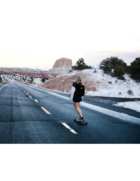 Cartera antartik mochila con asa y bolsillos con cremallera color negro 310x160x410 mm