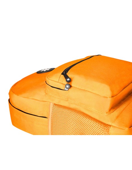 Cartera antartik mochila con asa y bolsillo frontal concremallera color mostaza 320x140x430 mm