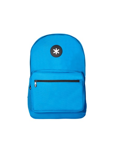 Cartera antartik mochila con asa y bolsillo frontal concremallera color azul 320x140x430 mm