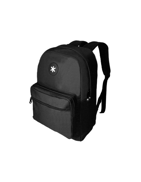 Cartera antartik mochila con asa y bolsillo frontal concremallera color negro 320x140x430 mm